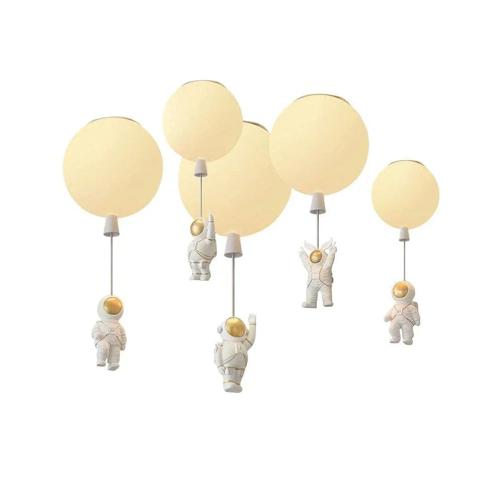 Polyester astronaut pendant light with orb shades for whimsical decor | Lumotrot