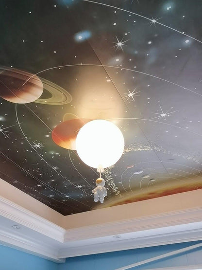 Astronaut Pendant Ceiling Light — Whimsical Nursery Glow - LumoTrot