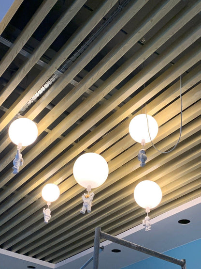 Astronaut Pendant Ceiling Light — Whimsical Nursery Glow - LumoTrot