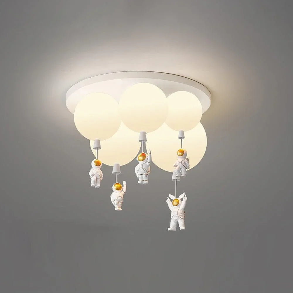 Polyester Astronaut Pendant Light — Whimsical Nursery Glow
