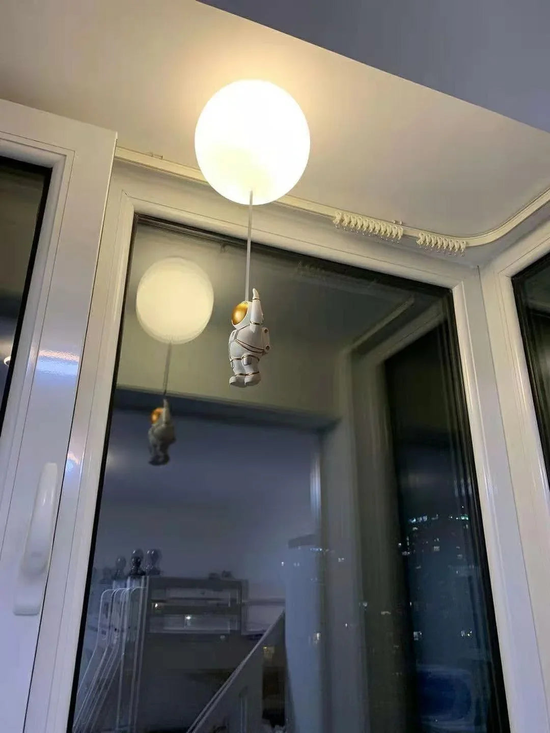 Astronaut Pendant Ceiling Light — Whimsical Nursery Glow - LumoTrot