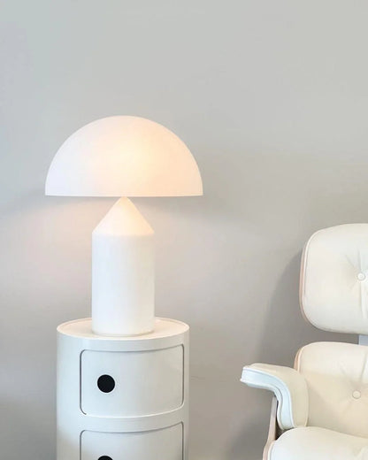 Brass Geometric Table Lamp — Modern Accent Glow