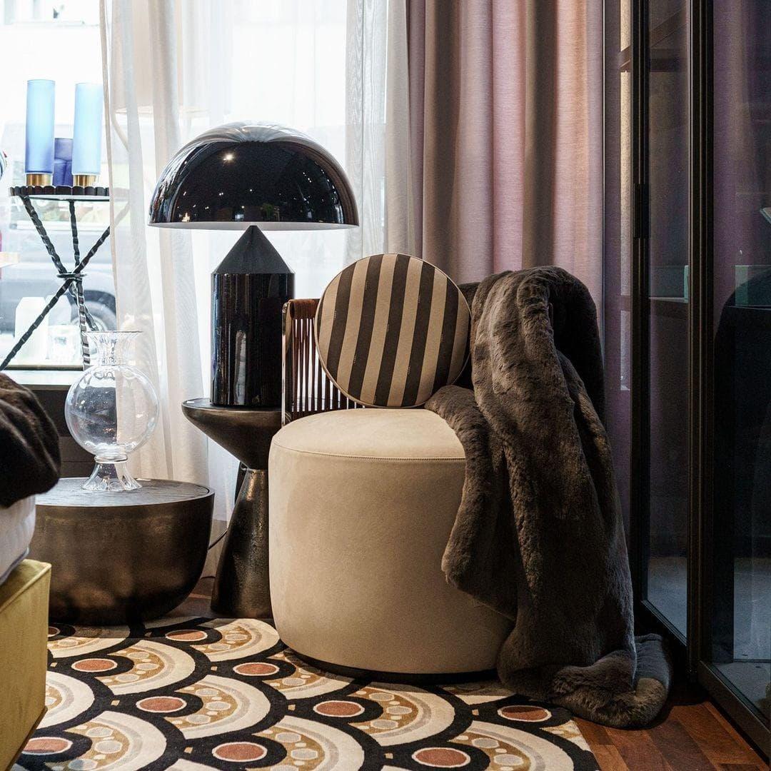 Brass Geometric Table Lamp — Modern Accent Glow
