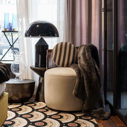 Brass Geometric Table Lamp — Modern Accent Glow