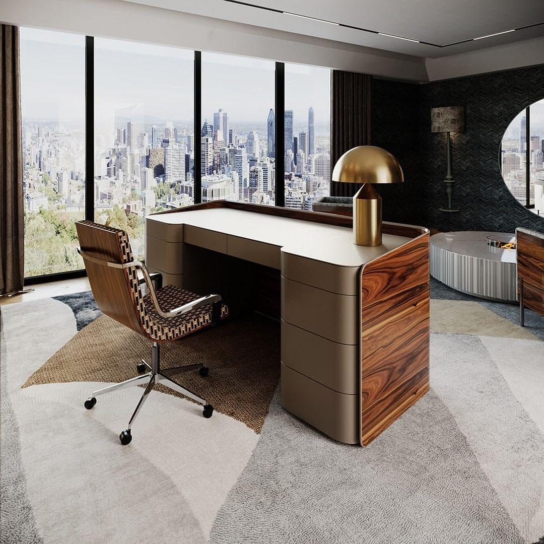 Brass Geometric Table Lamp — Modern Accent Glow - LumoTrot