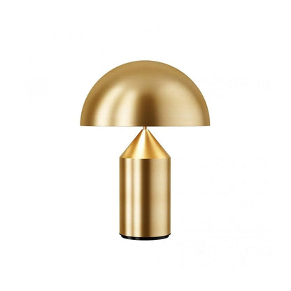 Brushed brass geometric table lamp by Lumotrot, modern accent lighting