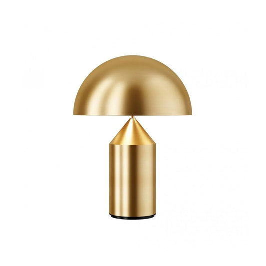 Brushed brass geometric table lamp by Lumotrot, modern accent lighting