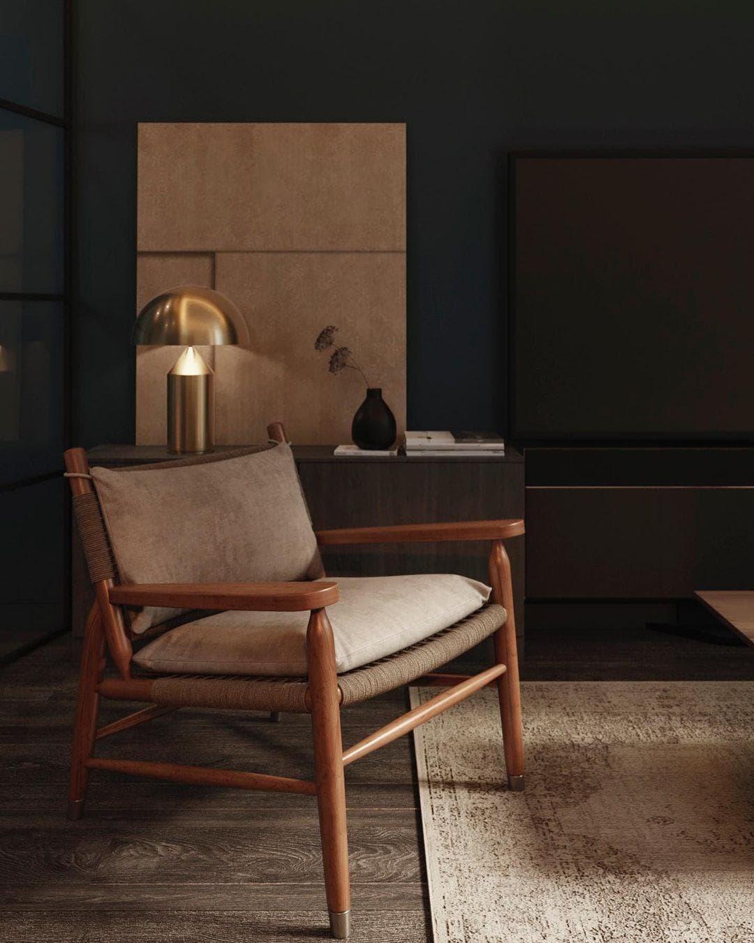 Brass Geometric Table Lamp — Modern Accent Glow