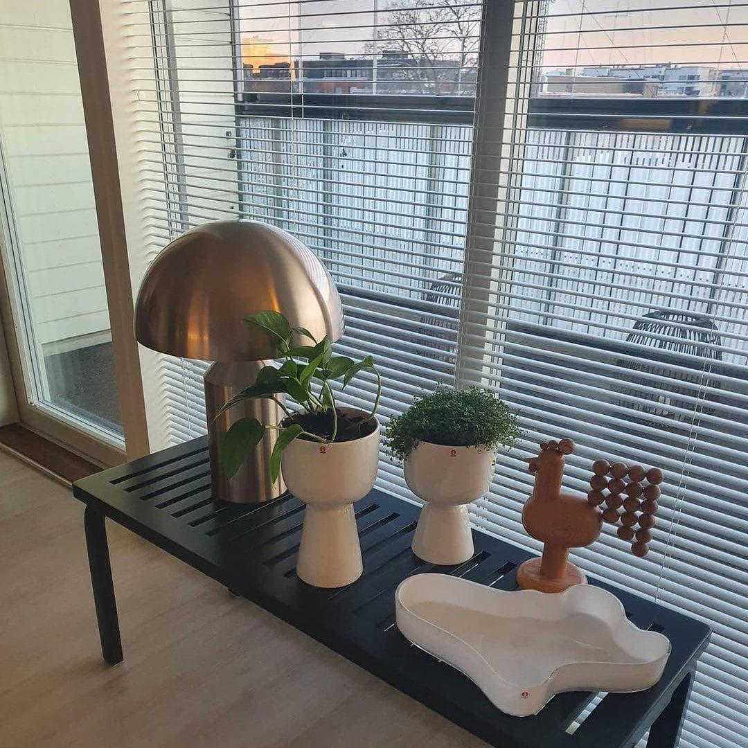 Brass Geometric Table Lamp — Modern Accent Glow