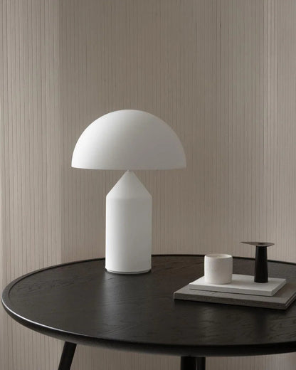 Brass Geometric Table Lamp — Modern Accent Glow