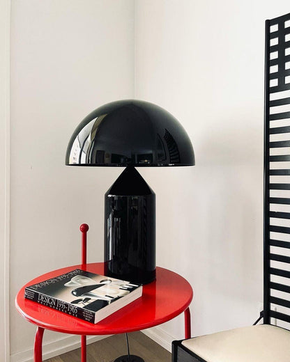 Brass Geometric Table Lamp — Modern Accent Glow