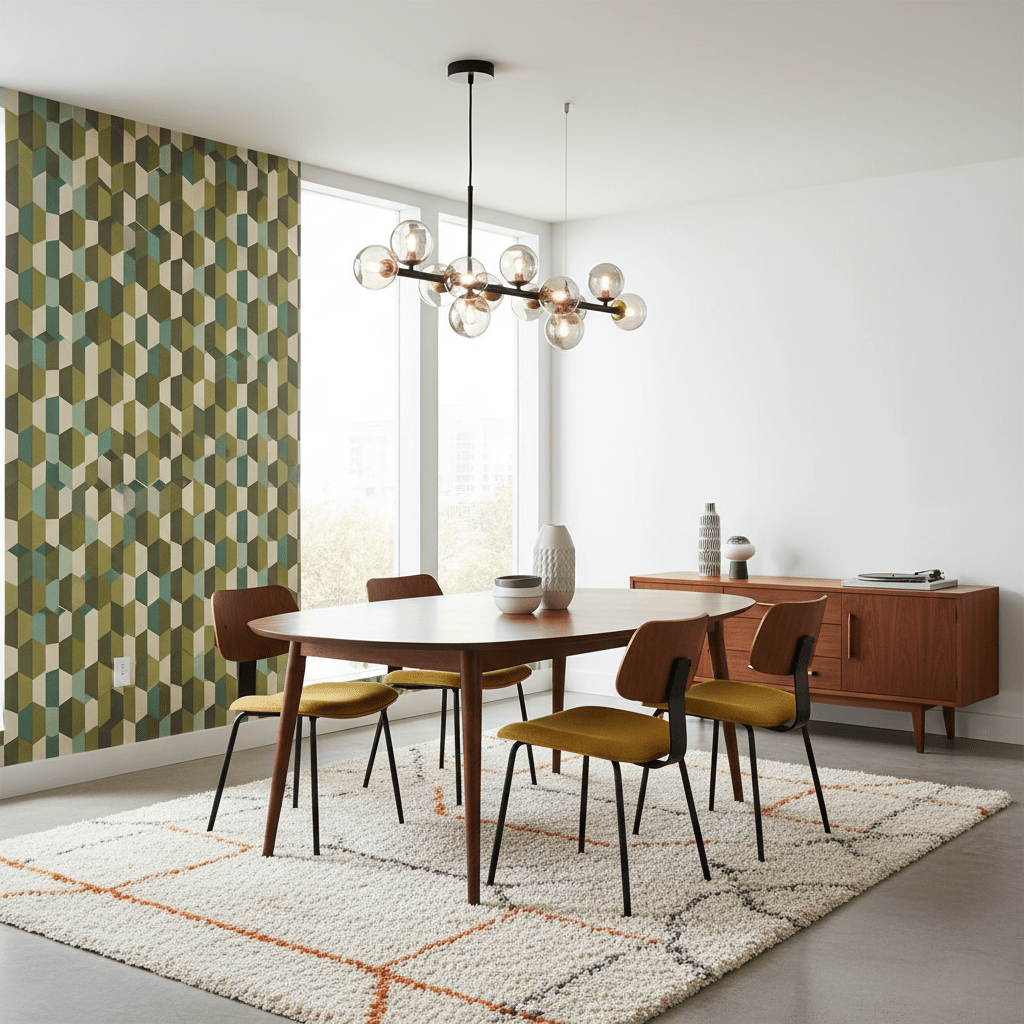 Linear silhouette of brass and smoked glass chandelier