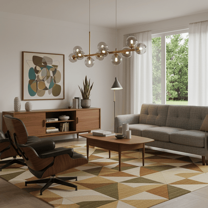 Adjustable hanging height detail of linear chandelier