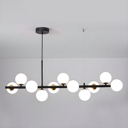Smoked Glass Globe Chandelier — Mid-Century Modern Radiance - LumoTrot