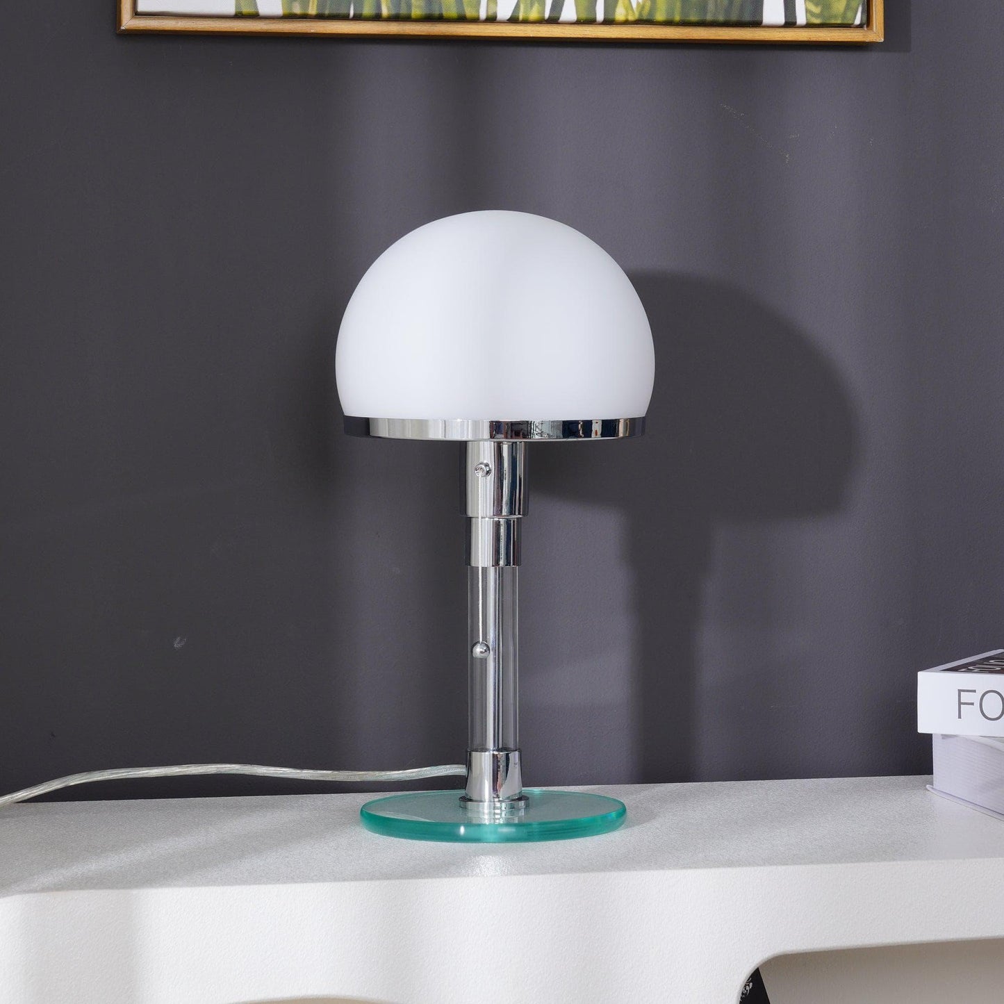 Glass Dome Table Lamp — Radiant Bedside Desk Light - LumoTrot