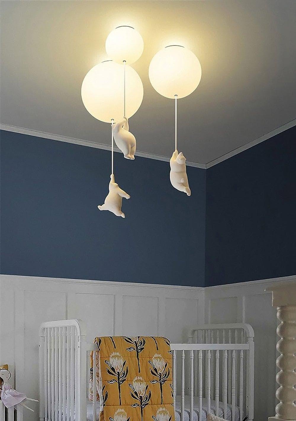Acrylic Globe Ceiling Light — Whimsical Kids Glow - LumoTrot