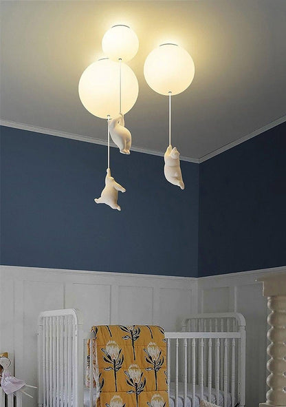 Acrylic Globe Ceiling Light — Whimsical Kids Glow - LumoTrot