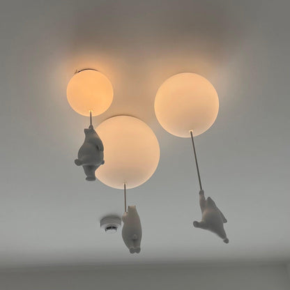 Acrylic Globe Ceiling Light — Whimsical Kids Glow - LumoTrot