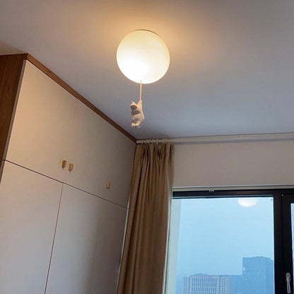 Scale comparison of the acrylic globe ceiling light