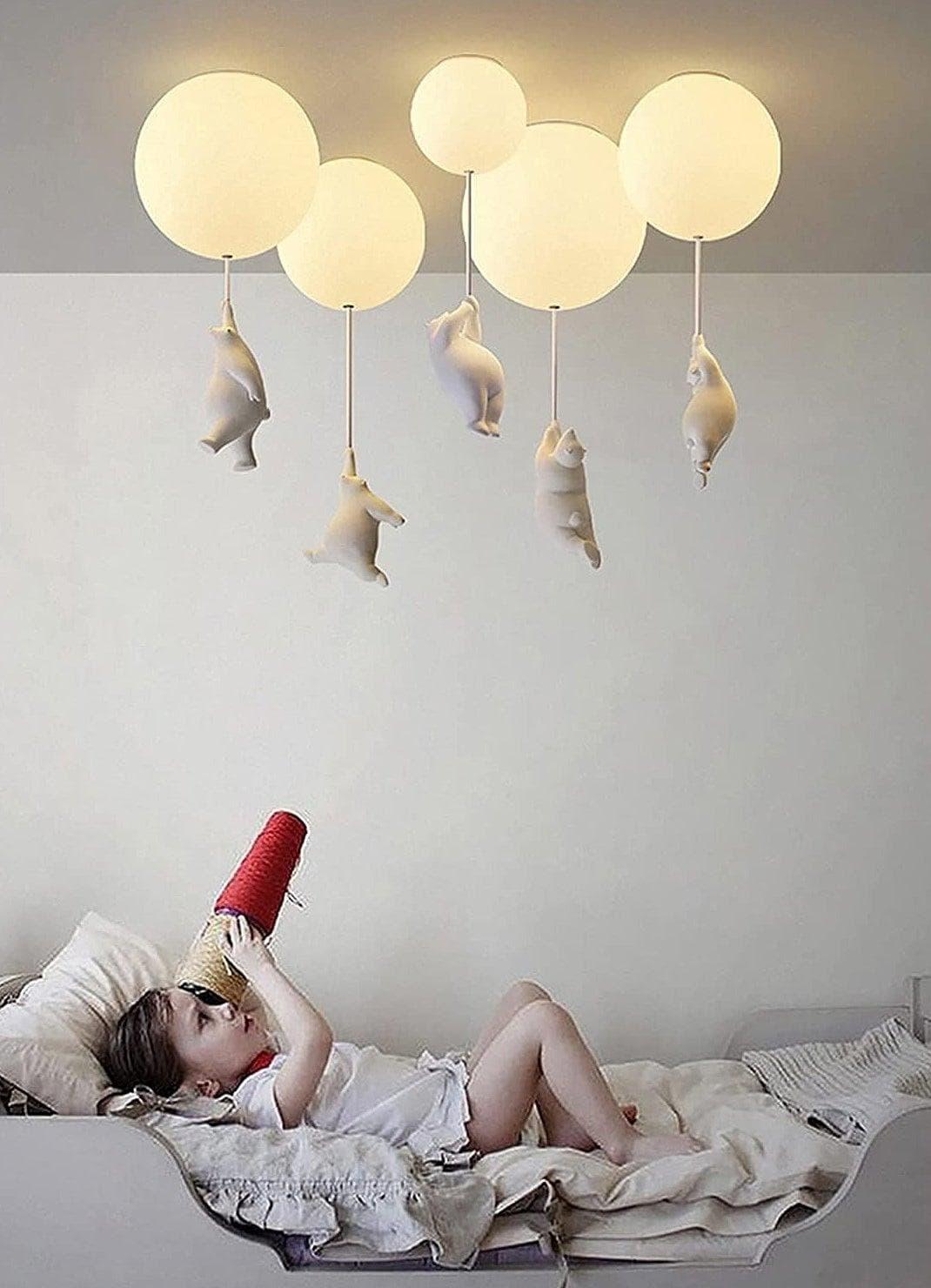 Acrylic Globe Ceiling Light — Whimsical Kids Glow - LumoTrot