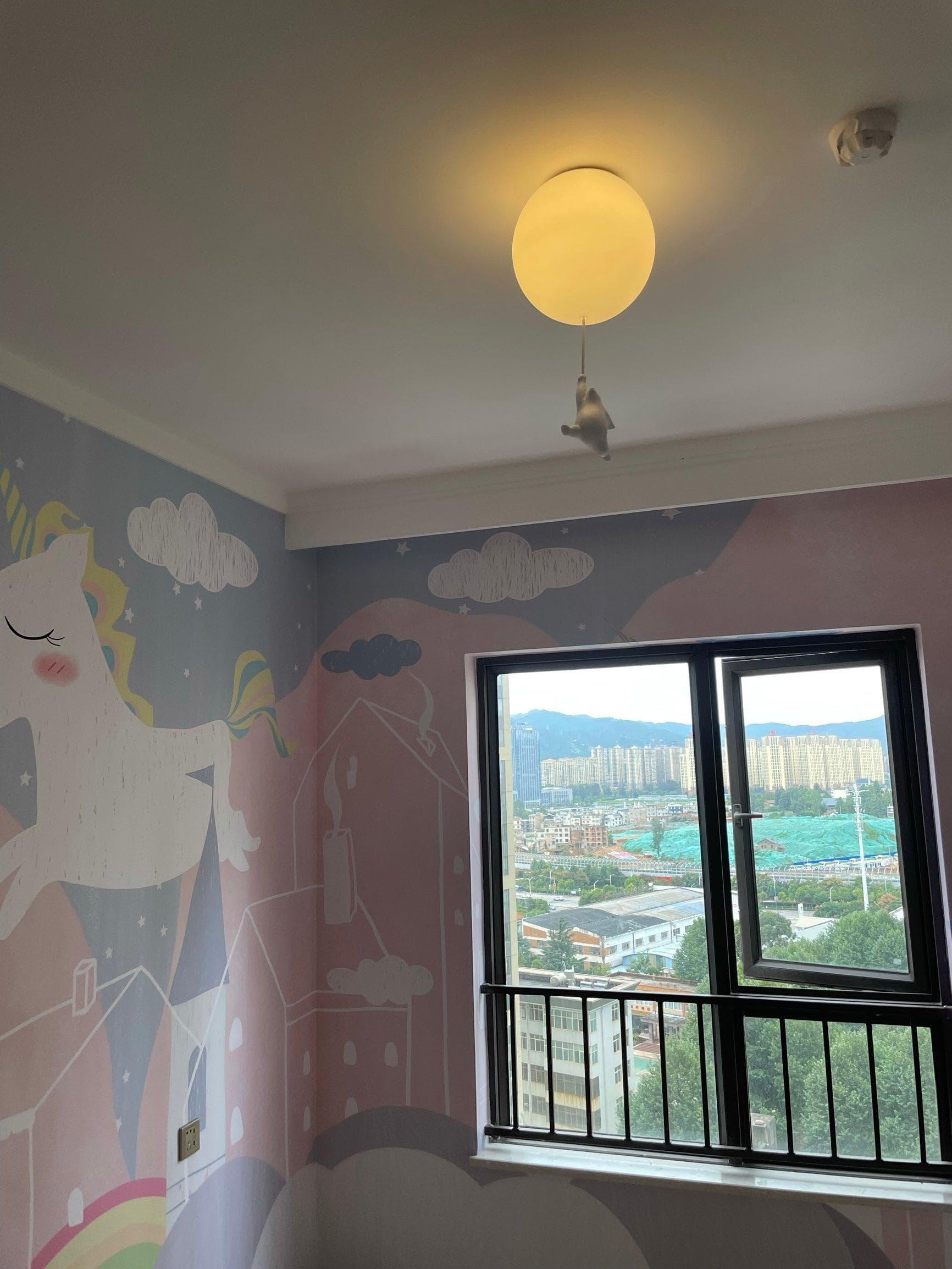Acrylic Globe Ceiling Light — Whimsical Kids Glow - LumoTrot