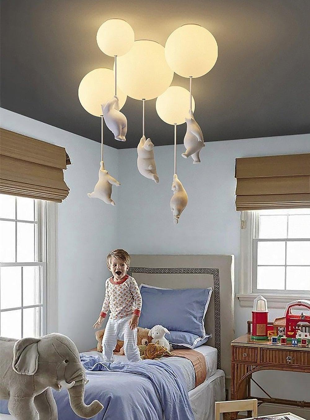 Acrylic Globe Ceiling Light — Whimsical Kids Glow - LumoTrot