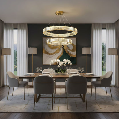Crystal Ring Chandelier — Dazzling Ambiance - LumoTrot