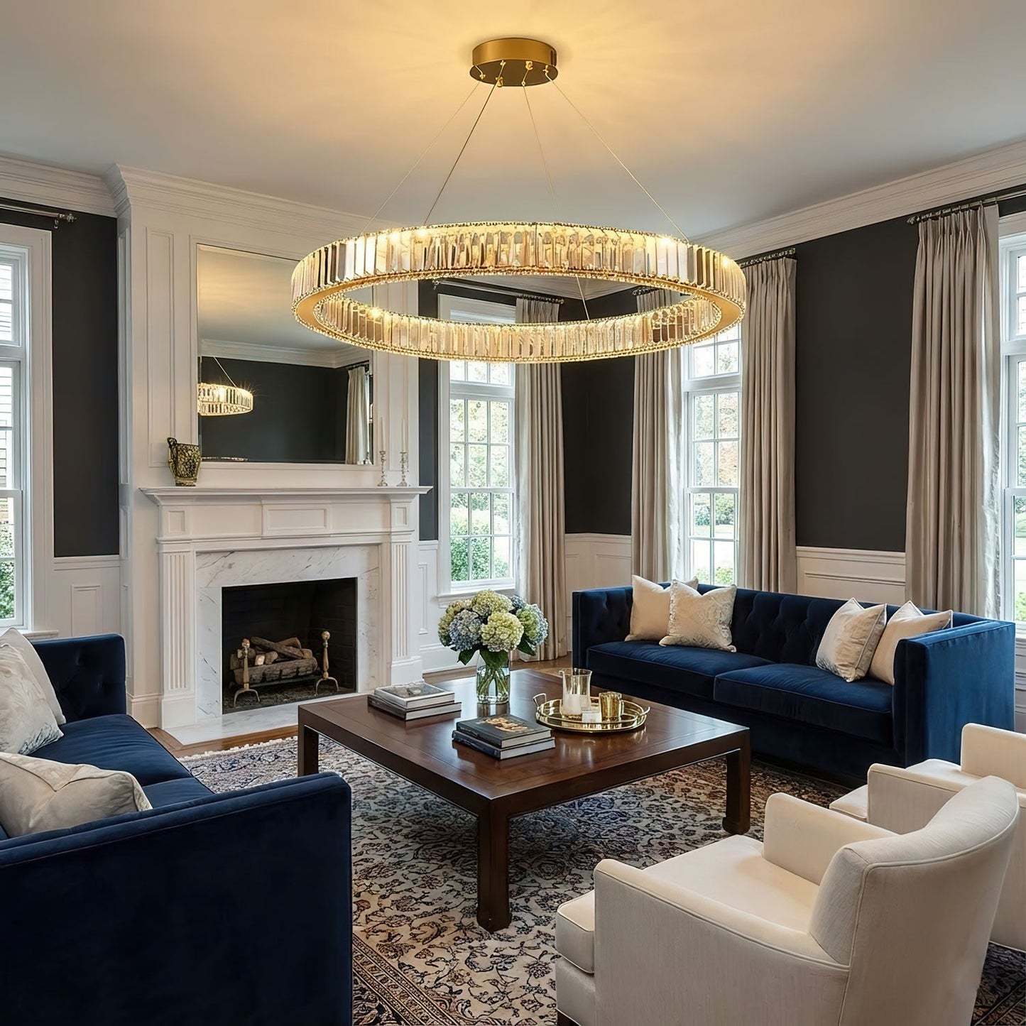 Crystal Ring Chandelier — Dazzling Ambiance - LumoTrot