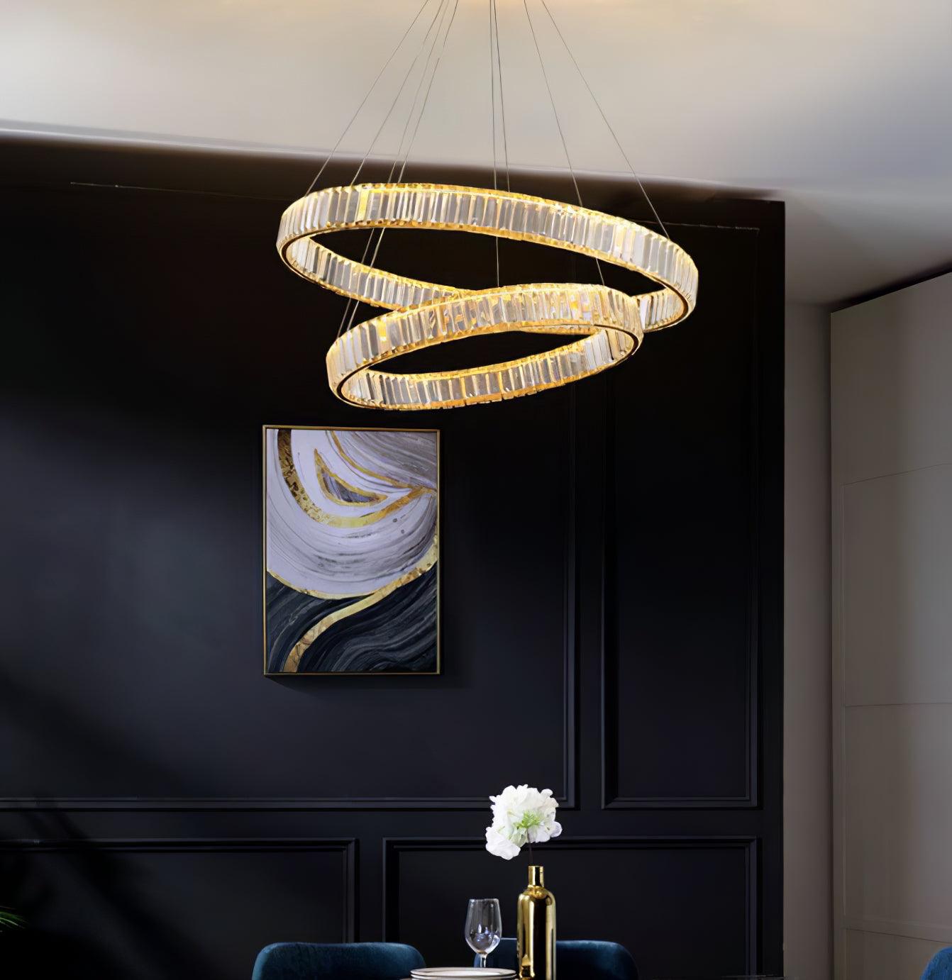 Crystal Ring Chandelier — Dazzling Ambiance - LumoTrot