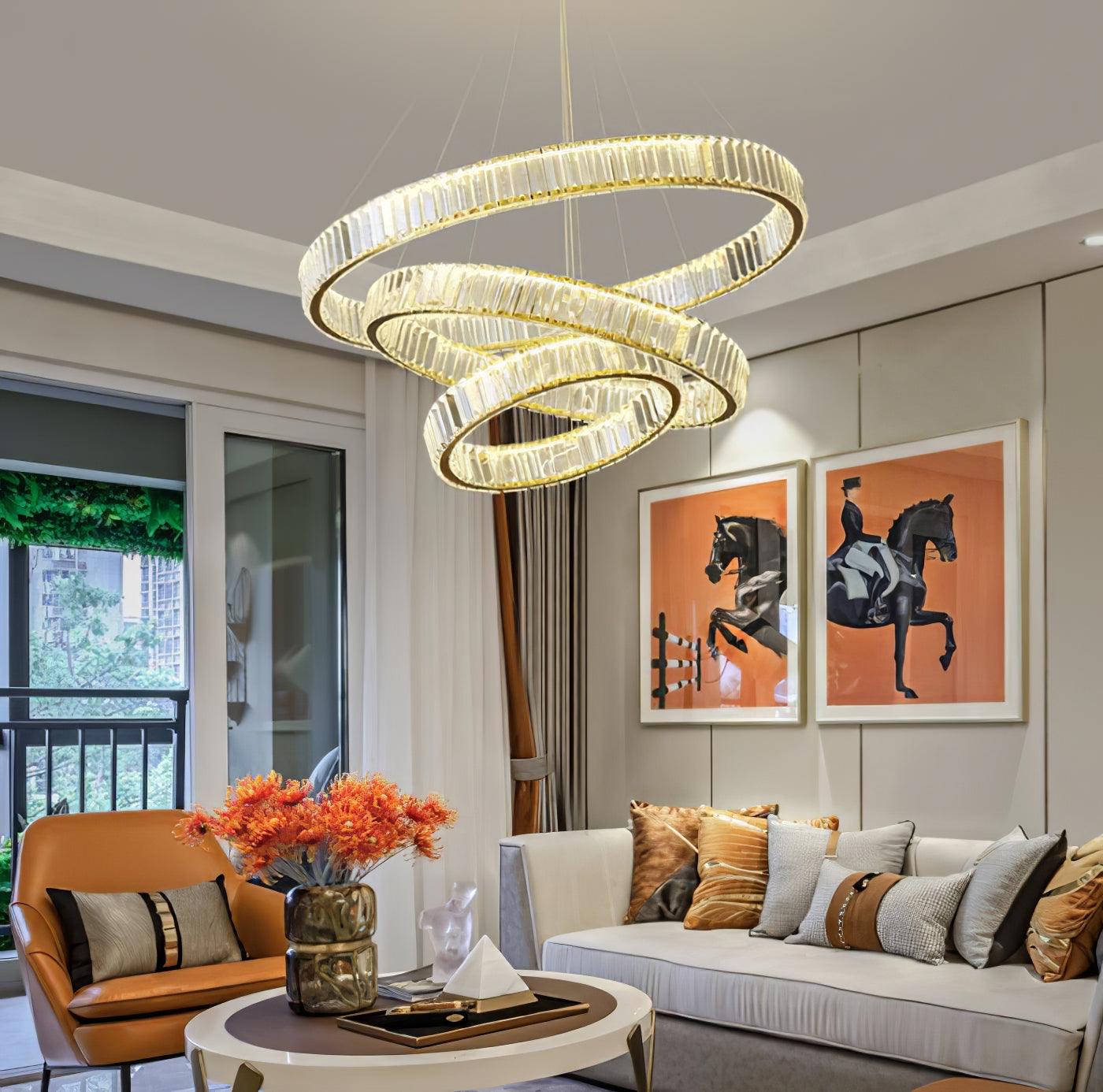 Crystal Ring Chandelier — Dazzling Ambiance - LumoTrot