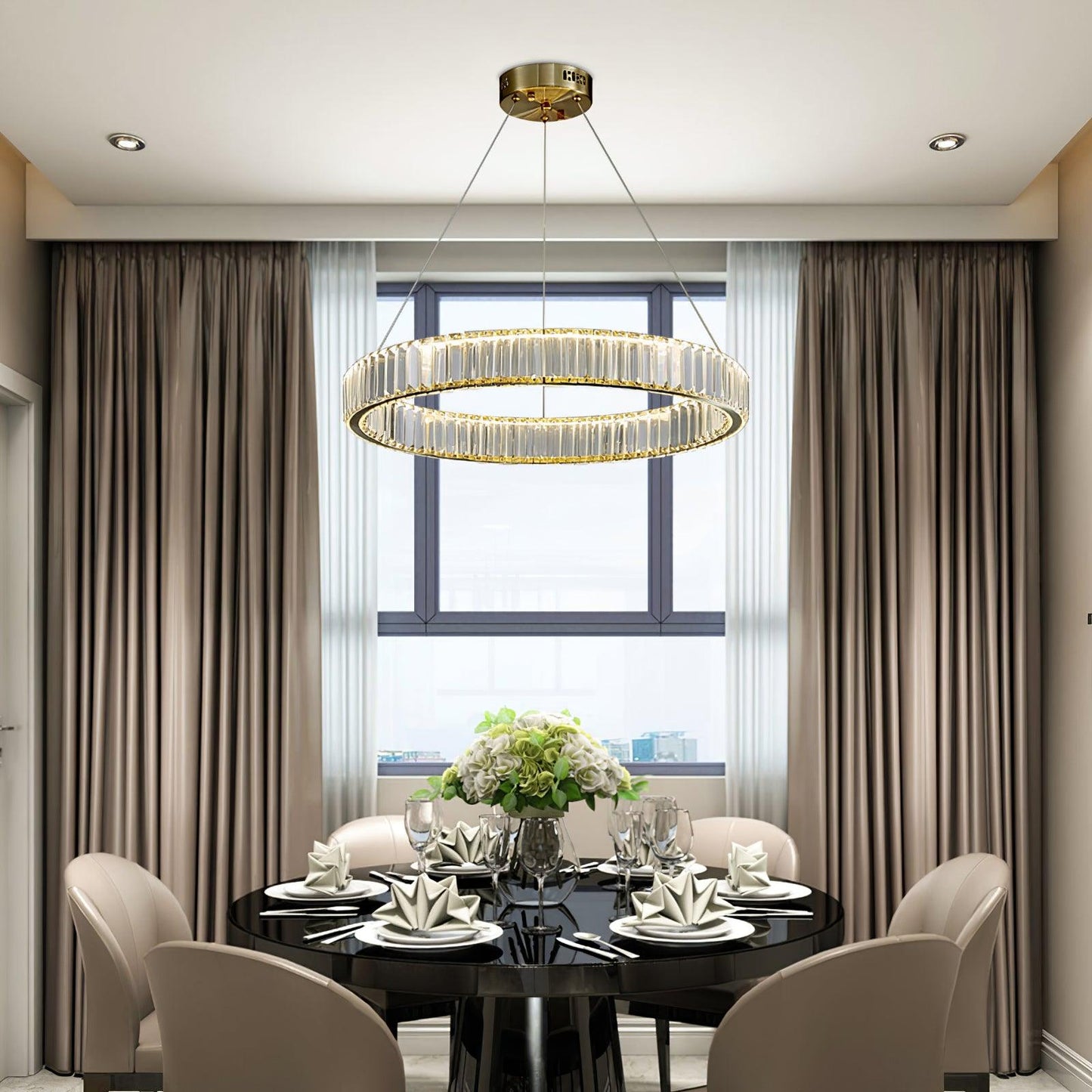 Crystal Ring Chandelier — Dazzling Ambiance