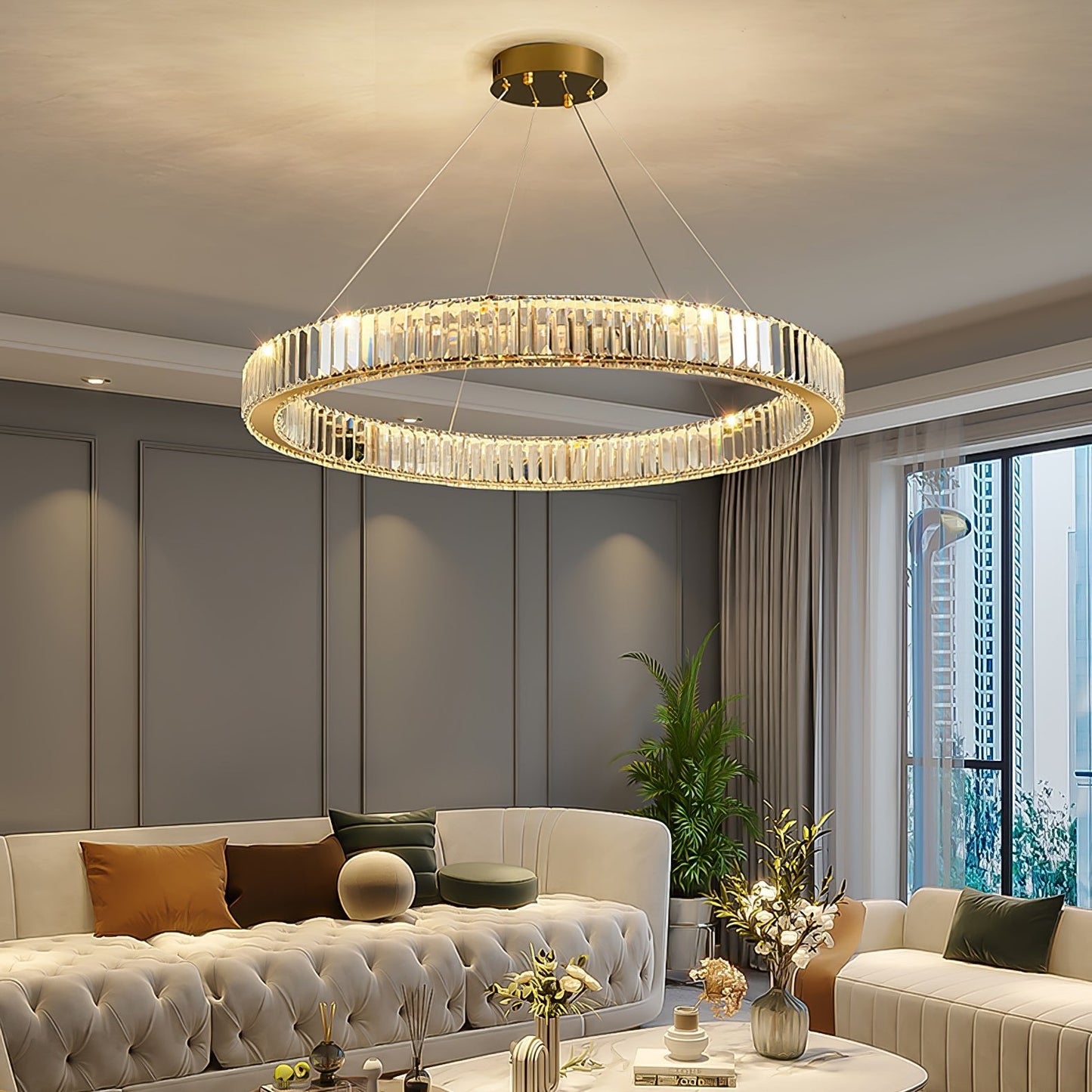 Crystal Ring Chandelier — Dazzling Ambiance