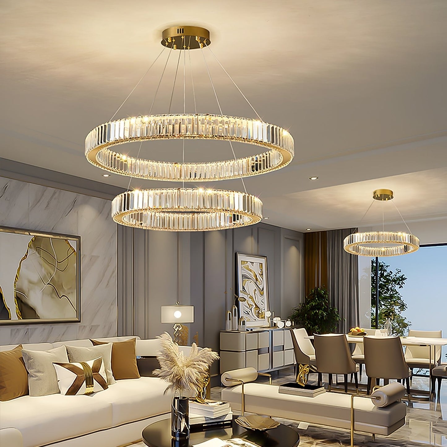 Crystal Ring Chandelier — Dazzling Ambiance - LumoTrot