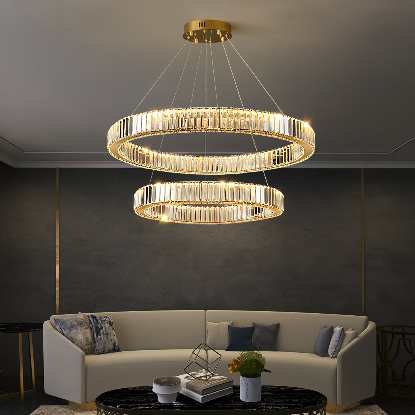 Crystal Ring Chandelier — Dazzling Ambiance - LumoTrot