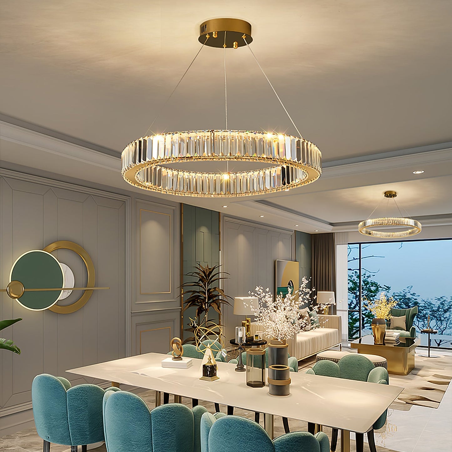 Crystal Ring Chandelier — Dazzling Ambiance - LumoTrot