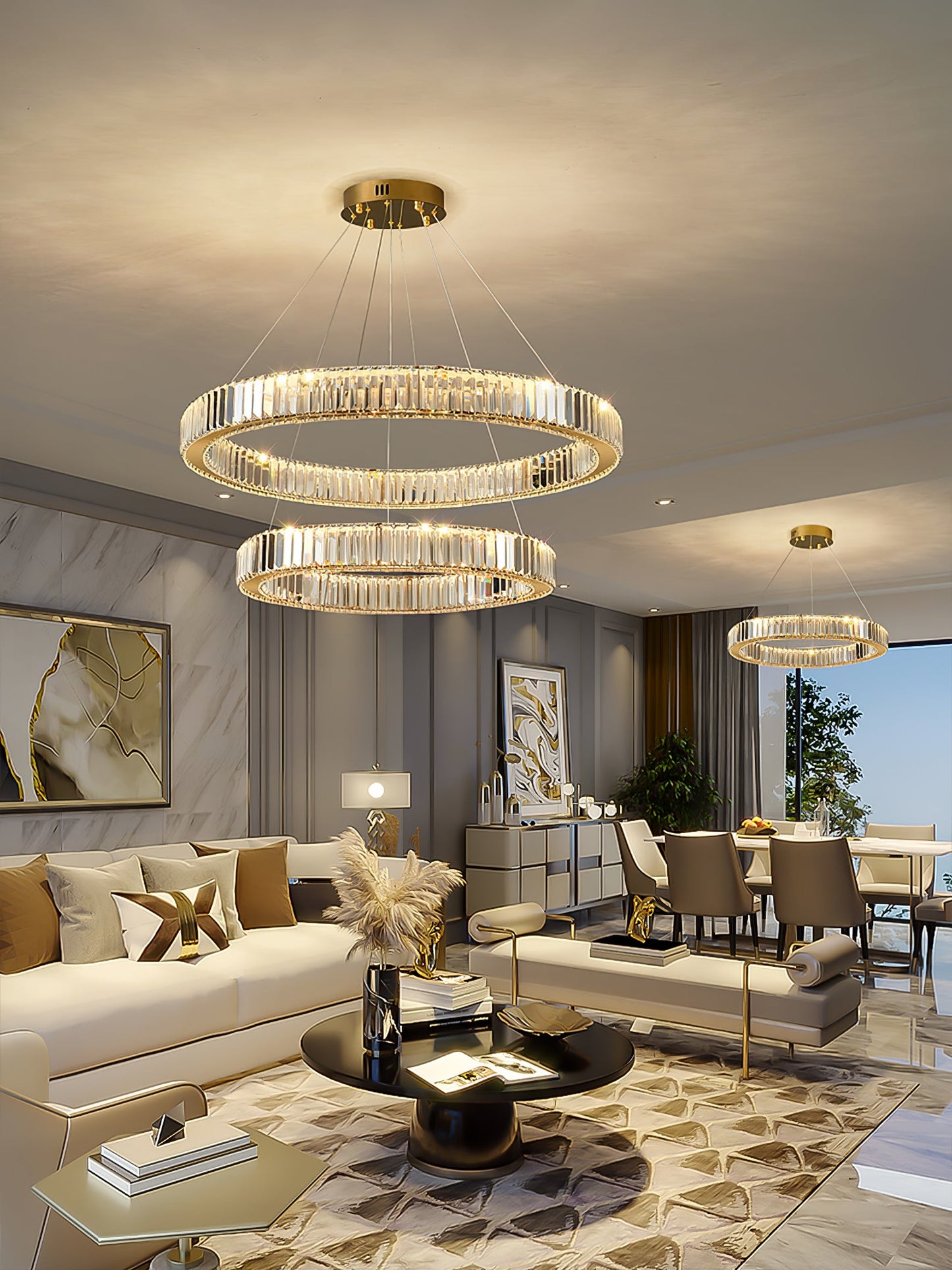Crystal Ring Chandelier — Dazzling Ambiance