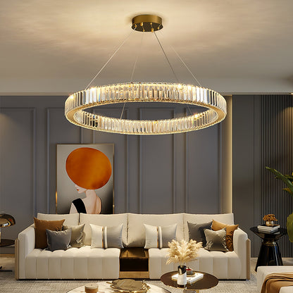 Crystal Ring Chandelier — Dazzling Ambiance - LumoTrot