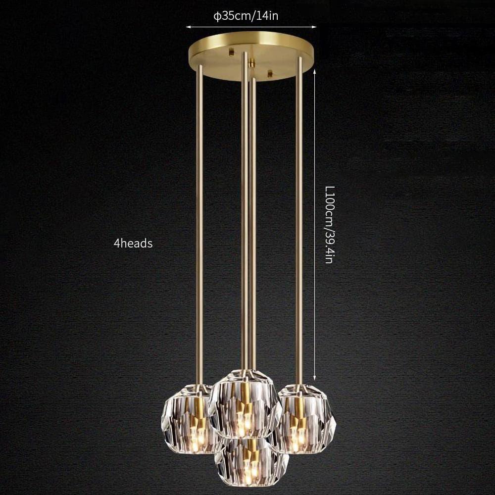Crystal Cluster Pendant Light — Mid - Century Radiance - LumoTrot