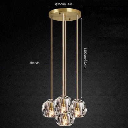 Crystal Cluster Pendant Light — Mid - Century Radiance - LumoTrot