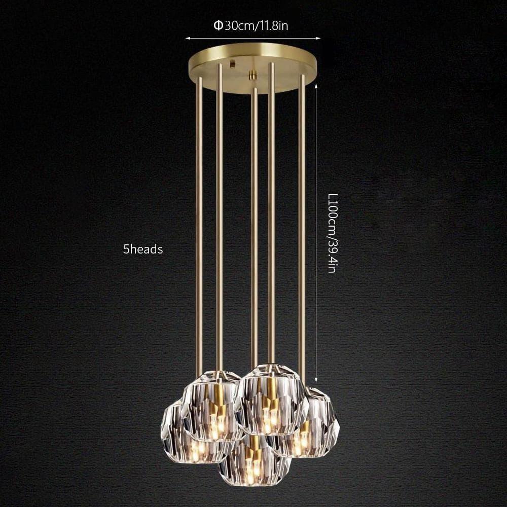 Crystal Cluster Pendant Light — Mid - Century Radiance - LumoTrot