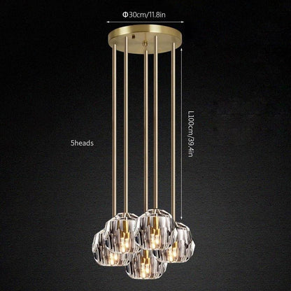 Crystal Cluster Pendant Light — Mid - Century Radiance - LumoTrot