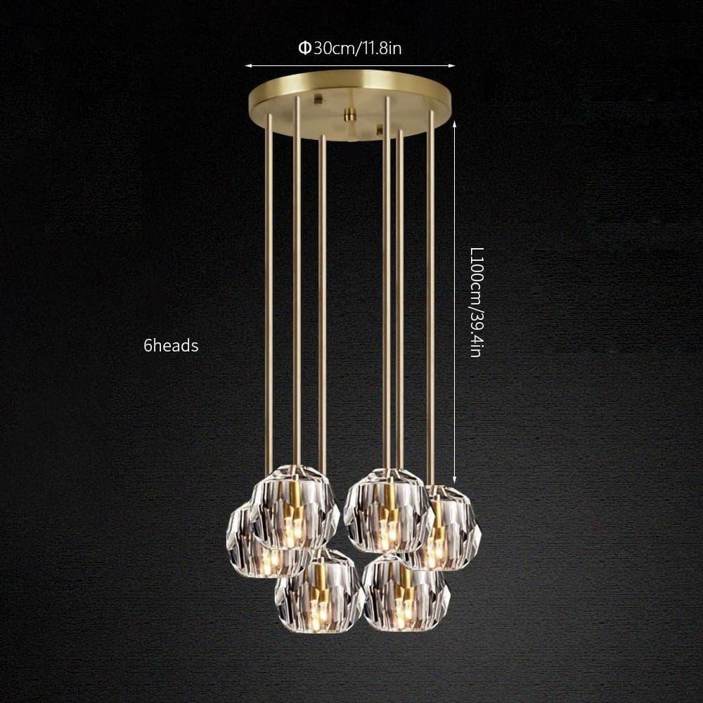 Crystal Cluster Pendant Light — Mid - Century Radiance - LumoTrot