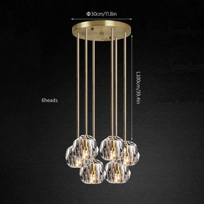 Crystal Cluster Pendant Light — Mid - Century Radiance - LumoTrot