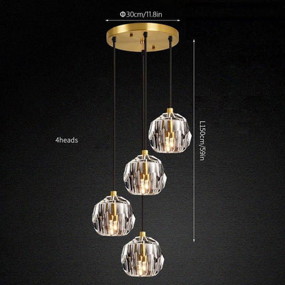 Crystal Cluster Pendant Light — Mid - Century Radiance - LumoTrot