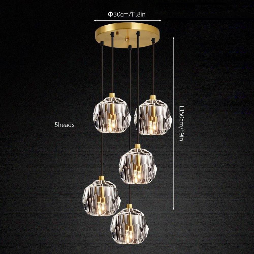 Crystal Cluster Pendant Light — Mid - Century Radiance - LumoTrot