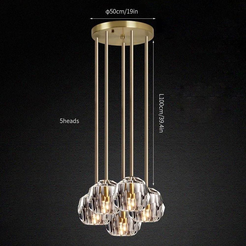 Crystal Cluster Pendant Light — Mid - Century Radiance - LumoTrot