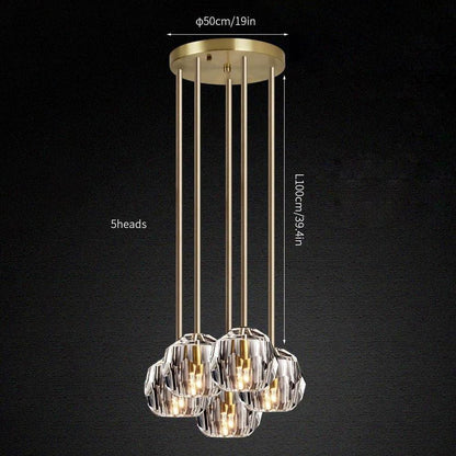 Crystal Cluster Pendant Light — Mid - Century Radiance - LumoTrot