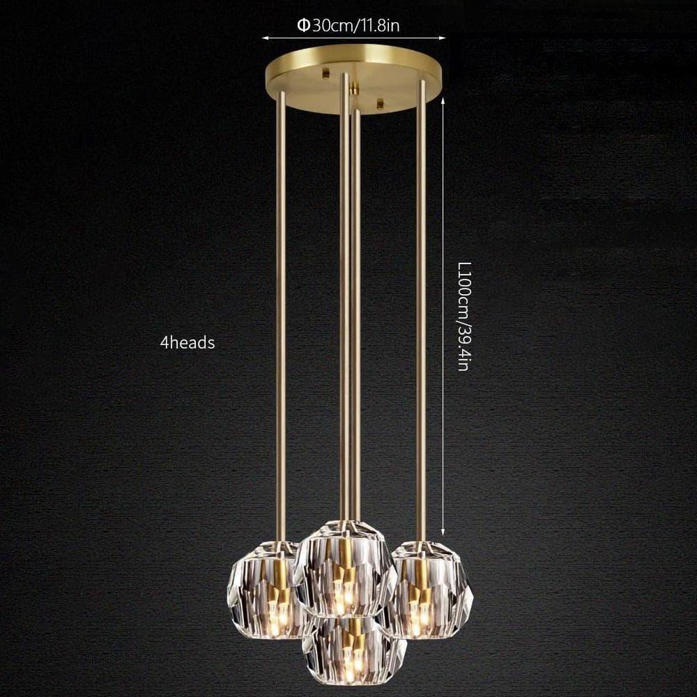 Crystal Cluster Pendant Light — Mid - Century Radiance - LumoTrot