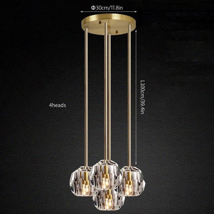 Crystal Cluster Pendant Light — Mid - Century Radiance - LumoTrot