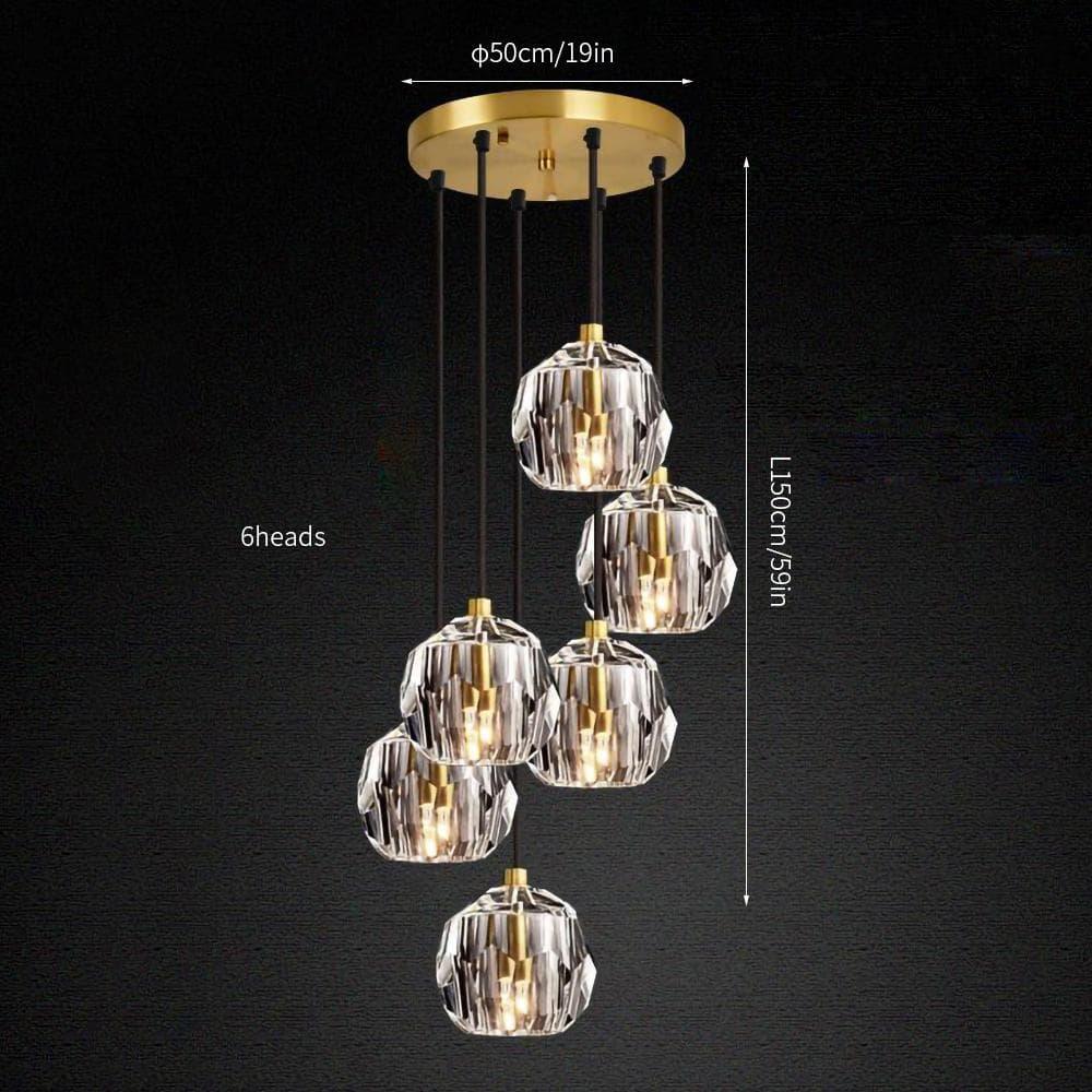 Crystal Cluster Pendant Light — Mid - Century Radiance - LumoTrot